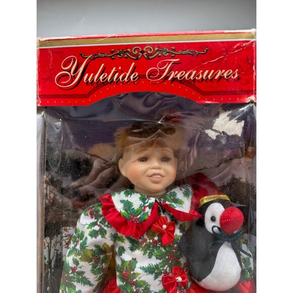 Yuletide treasures genuine porcelain doll Anna 1996 special edition holly READ - Picture 2 of 8